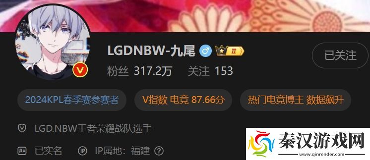 前十加起来三千多万!kpl选手粉丝前十榜无畏仅第五梦泪力压fly